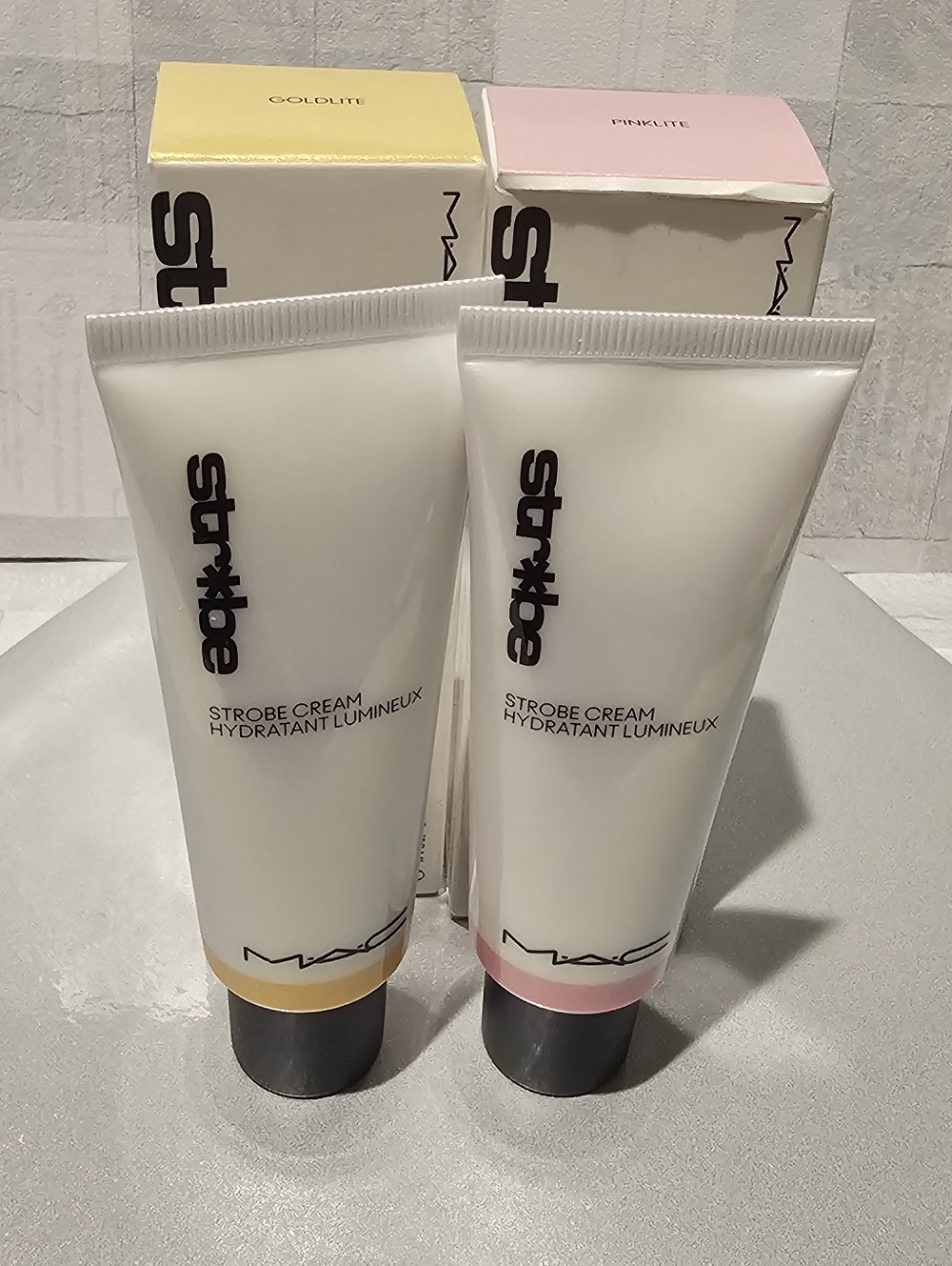 2x MAC Strobe Cream Hydratant Lumineux - Goldlite & Pinklite